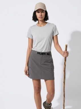 Chlorophylle Convertible Hiking Skirt - 2 Lengths - Dark Grey - Fits like Medium